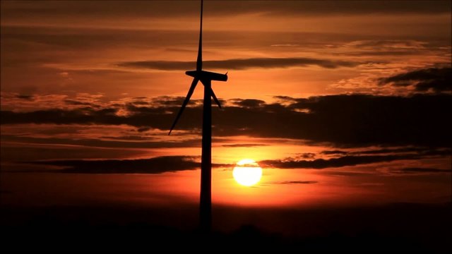 Windenergie,  Windkraft, Strom, Sonnenuntergang 