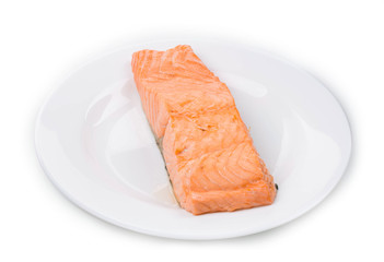 Fresh salmon steak