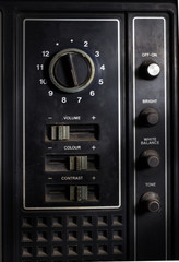 Retro TV controller,old object.