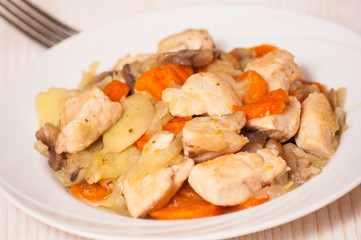 chicken breast with vegetables