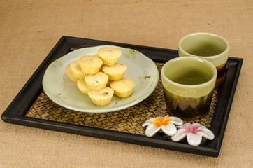 Pineapple cup cookie