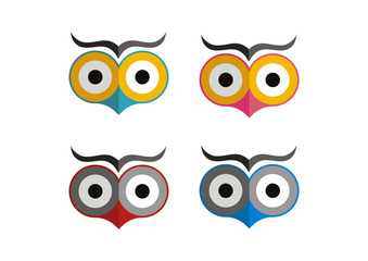 Owl abstract logo vector