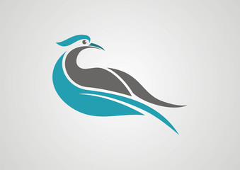 Bird illustration logo abstract vector