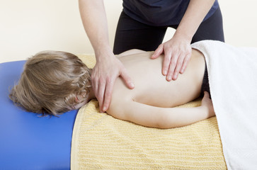 little boy in physiotherapy