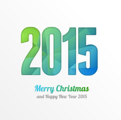 Vector Happy New Year 2015 colorful greeting card