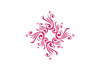 Pink ornamental element design