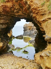 One of the natural arches of London Arch  in Australia