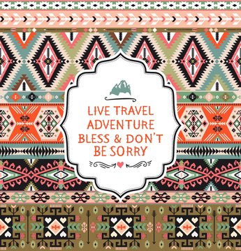 Seamless pattern in native american style