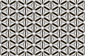 Black and white seamless diamond facets pattern