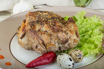 Quail grilled
