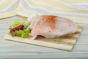 Raw chicken breast