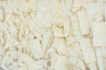 Roman And Dacian War Fight Scene On A Relief