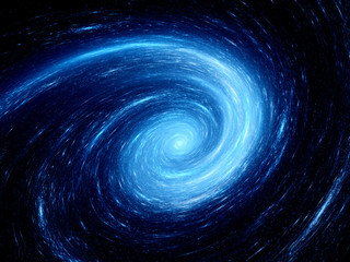 Spiral galaxy in space