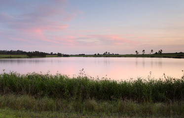 Obraz na płótnie Canvas Sunset Duralia Lake Penrith Australia