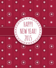 Holiday card Happy New Year 2015.