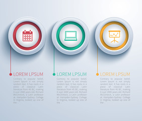 paper circle  infographic