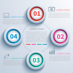 paper circle  infographic