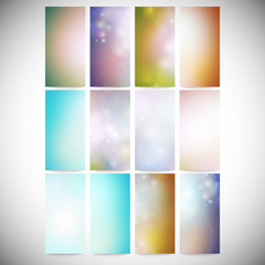 Abstract Colored Backgrounds set. Modern vertical banners,
