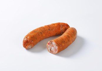 Smoked pork sausages