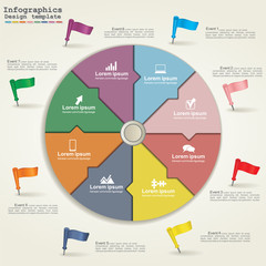 Business Infographics circle modern style. Vector