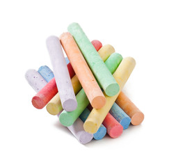 crayons isolated on white background