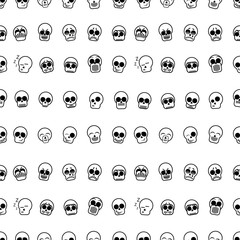 set of icons skull vector