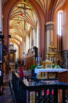 Church interior in Frombork, Poland.