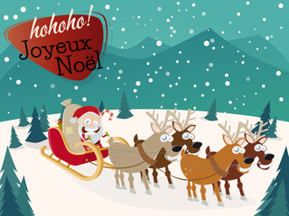 joyeux noël cartoon paysage