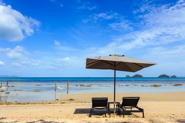 Tropical sea and blue sky in Koh Samui, Thailand