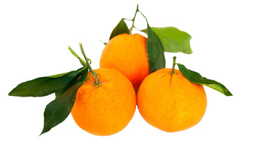 three ripe oranges