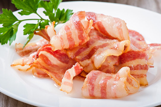 hot fried bacon