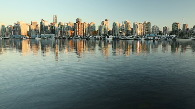 Downtown Vancouver Dusk Coal Harbor