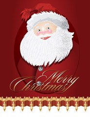 Vector background with santa for Christmas and New year