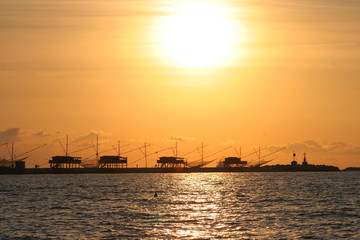 Fototapeta na wymiar Sonnenaufgang in Sottomarina