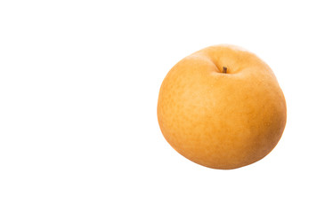 Nashi pear fruit over white background