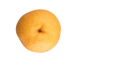 Nashi pear fruit over white background