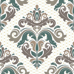 Damask Seamless Vector Pattern. Orient Background