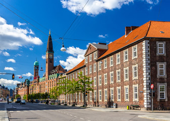 Fototapeta premium Buildings in the city center of Copenhagen, Denmark