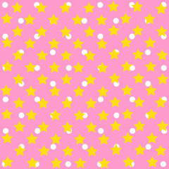 Abstract seamless pattern dots and stars