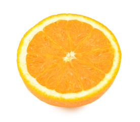 Cross section of a juicy fresh orange