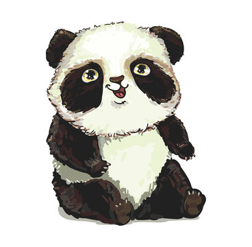 panda cute vector illustration