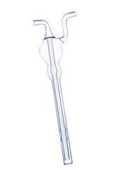 Laboratory glassware isolated on white