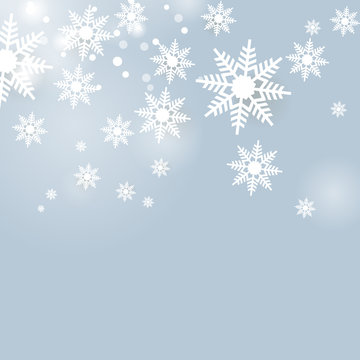 Abstract Christmas background greeting with snowflakes