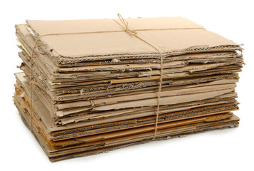 Big stack of papers, isolated on white