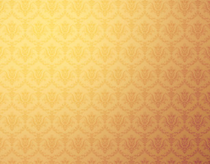floral pattern gold wallpaper