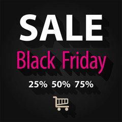 Black Friday SALE Long Shadow editierbare Text mit Grafikstile