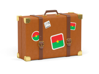 Suitcase with flag of burkina faso