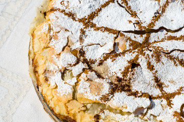 Fresh baked Moroccan Pastilla or pastela