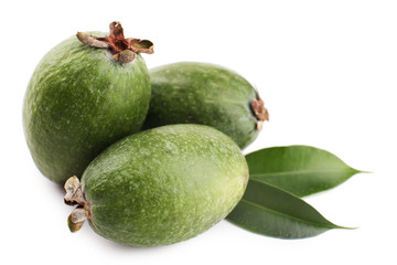 Feijoa isolated on white