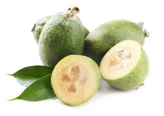 Feijoa isolated on white